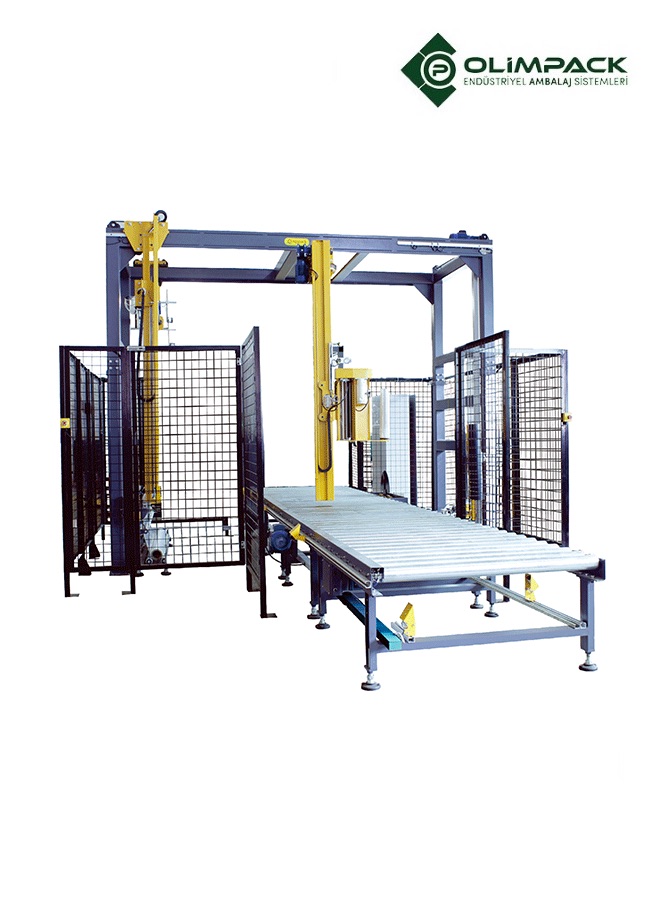 OLİMPACK HAT ÜSTÜ OTOMATİK PALET STREÇ SARMA MAKİNESİ